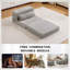 Canapé à compression Mahjong, canapé-lit convertible au sol, canapé modulaire modulaire désossé DIY, aucun assemblage requis, tissu polaire circulaire, canapé simple surdimensionné avec 1 coussin, gris clair-794438469