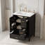 Meuble-lavabo en bois 24 po avec lavabo, poignées, tiroirs et porte 24 po-390195986