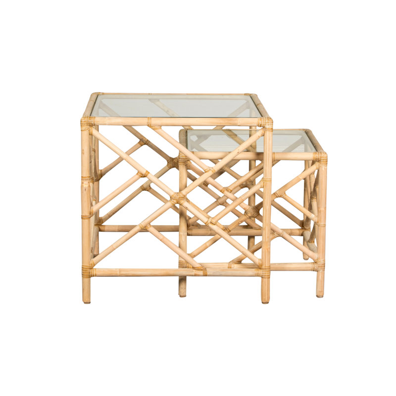 Tables gigognes Chippendale, Naturel