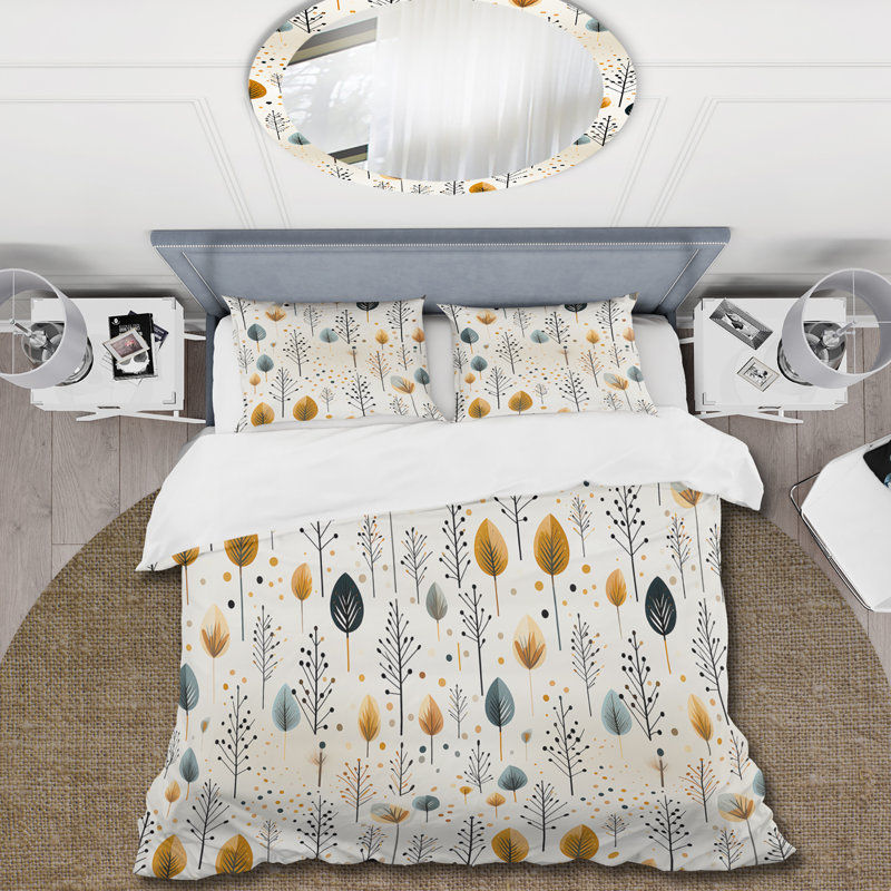 Ensemble de housse de couette Minimalisme, Housse de couette simple + 1 taie décorative stan