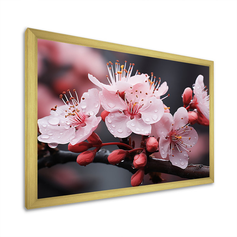 «Seasonal Flowers Symphony», reproduction d'art sur toile, Cadre doré à une seule photo, H 16 po x l 32 po x P 1 po