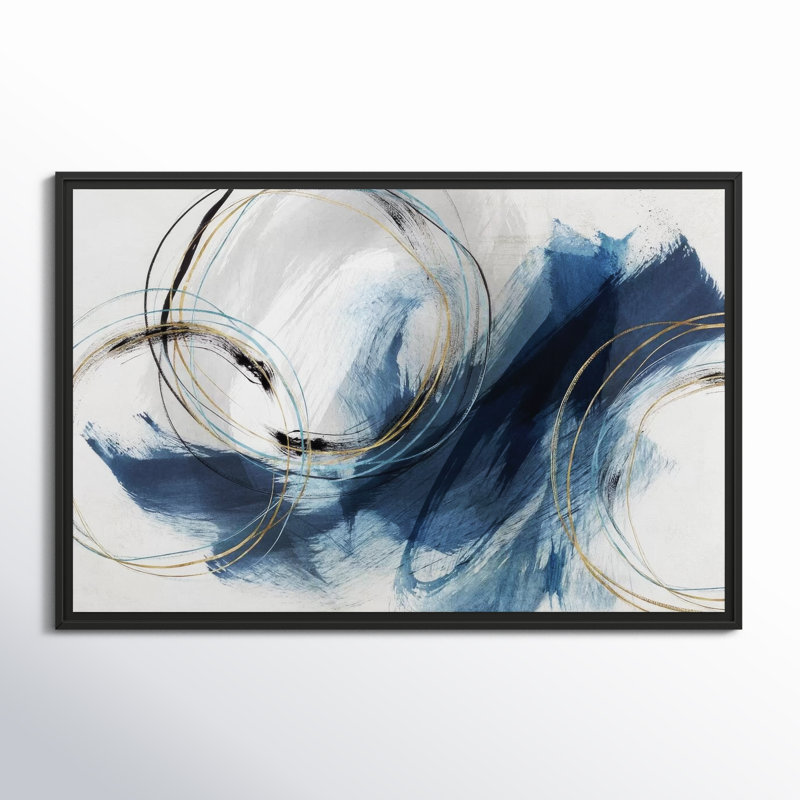 Detour by Isabelle Z Graphic Art Print, 26" H x 40" W, Floater Framed Canvas, Distressed Black