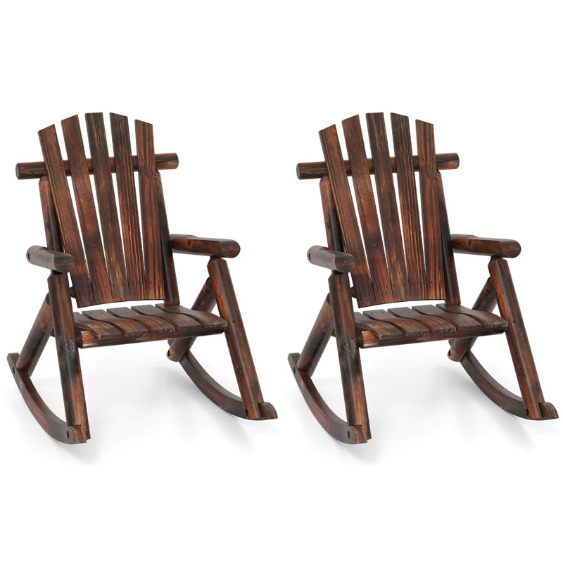 Chaise berçante d'extérieur 2 pièces Adirondack