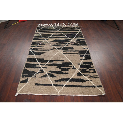 One-of-a-Kind 4' X 6'3" New Age Wool Area Rug in