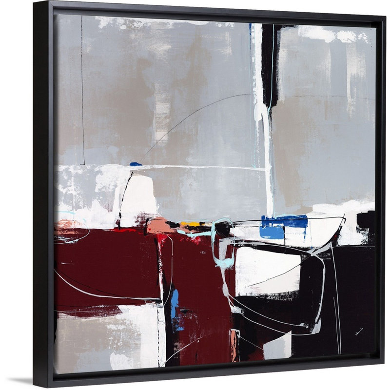 « hidden sketch book », peinture sur toile, H 21,7 po x l 21,7 po x P 1,75 po, Cadre flottant noir
