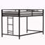 Lit mezzanine simple Sturdy Junior noir pour les enfants, peu encombrant, lit mezzanine avec échelle facile à monter et garde-corps, cadre de lit mezzanine pour la chambre à coucher