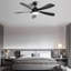 Ventilateur de plafond moderne de 52 pouces avec 3 lumières à DEL à intensité variable et 5 pales pour moteur à télécommande DC réversible-1073320762-1073320764