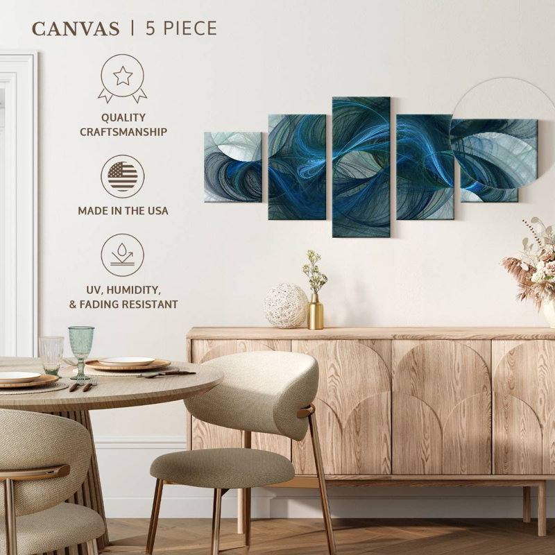 Abstract Linear Waves, 24" H x 55" W
