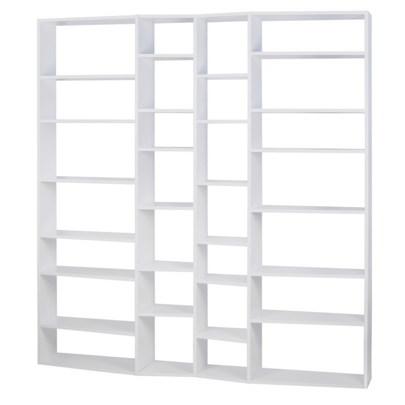 Pusch Ridge 224cm H x 214cm W Standard Bookcase, Pure White