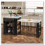 Console d'îlot extensible avec tiroirs, armoire à deux portes et tablettes ouvertes-18573215