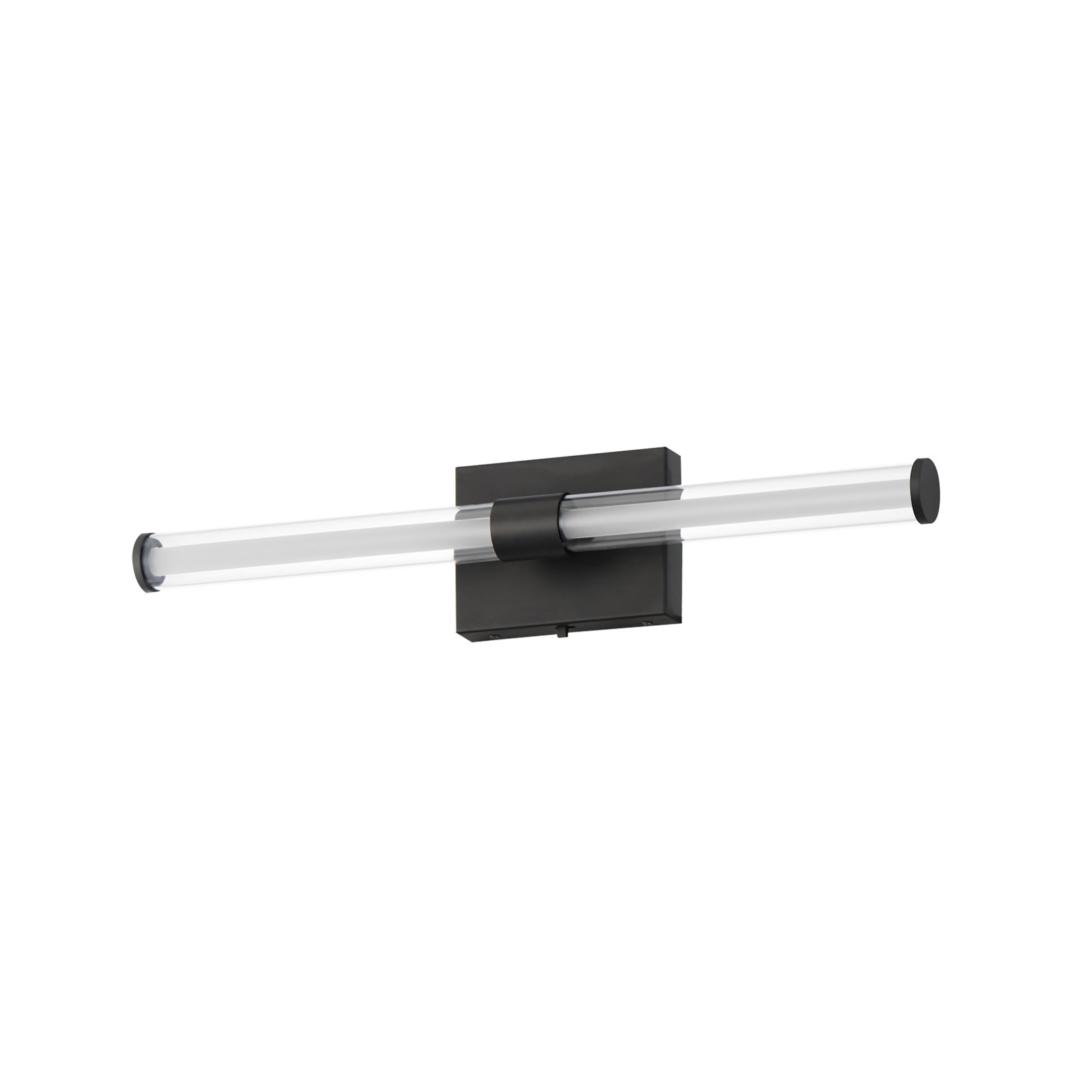 Machaela Single Transparent Dimmable LED Bath Bar, Black