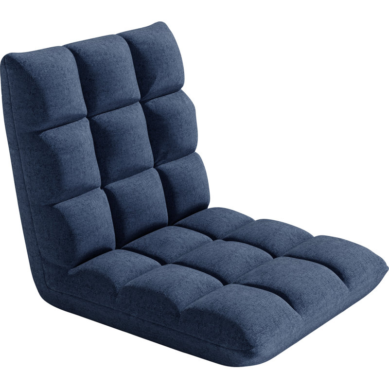 57cm Upholstered Futon, Blue
