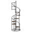 Bibliothèque d'escalier 69 pouces à 8 tablettes rustiques et industrielle, structure en acier de gros calibre 1 pièce