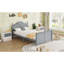 Lit simple pour enfants, lit plateforme simple en bois avec tête et pied de lit-1709513371