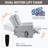 Dual Motor Infinite Position Up To 350 LBS Leatherair Power Lift Recliner Chair, Heavy Duty Motion Mechanism With 8-Point Vibration Massage And Lumbar Heating-212890477