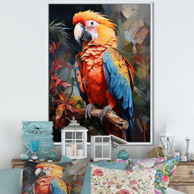 Perroquet flamboyance tropicale sur toile