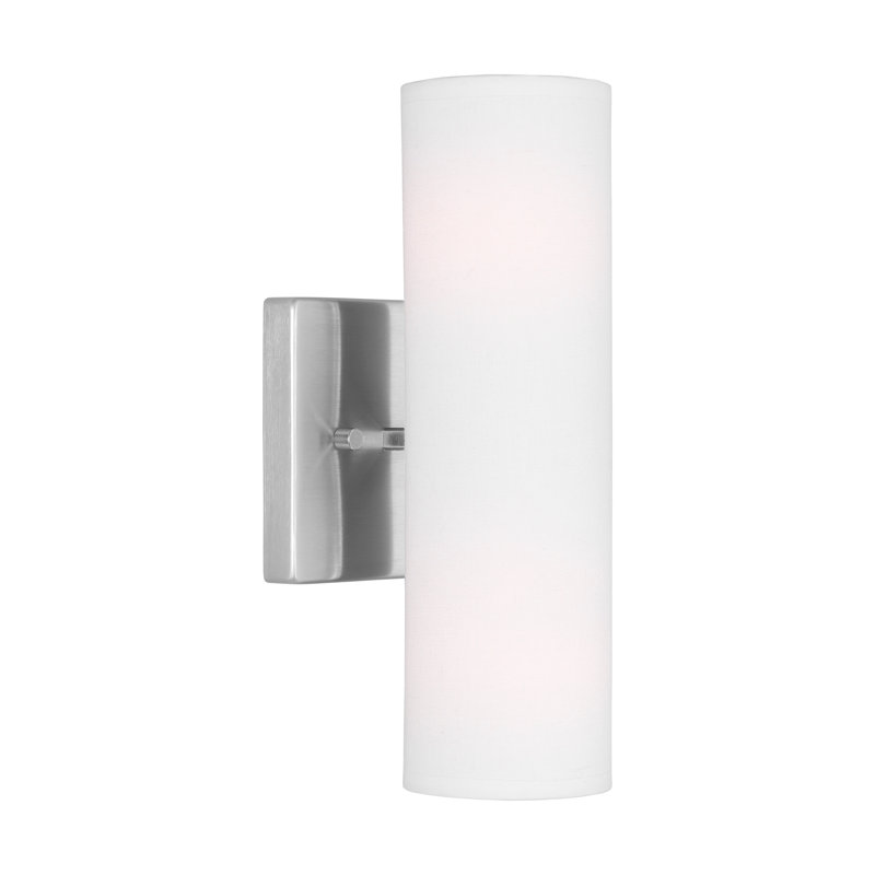 Capalino 2-Light Medium Sconce, Brushed Steel