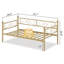 Structure de lit de jour simple, structure de canapé-lit en métal, lattes métalliques robustes, lit de jour pour salon, chambre à coucher, chambre d'amis, peu encombrant-2089983583