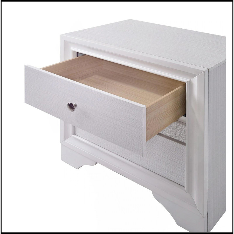 Table de chevet contemporaine 1Pc, Blanc
