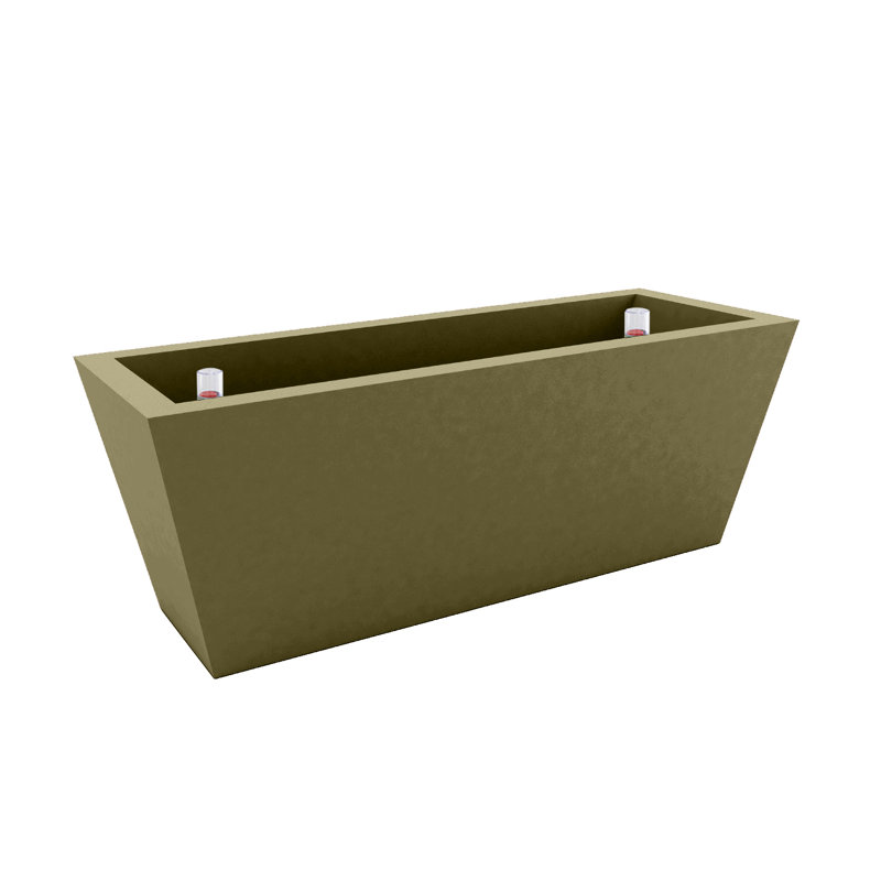 Conic Resin Planter Box, Anthracite, 11.75" H x 31.5" W x 11.75" D