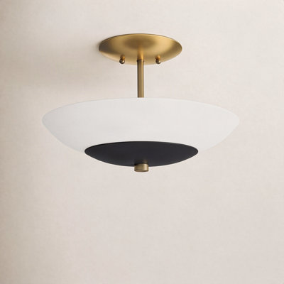 Portage 13.88 " 3 - Light Stainless Steel Semi Flush Mount