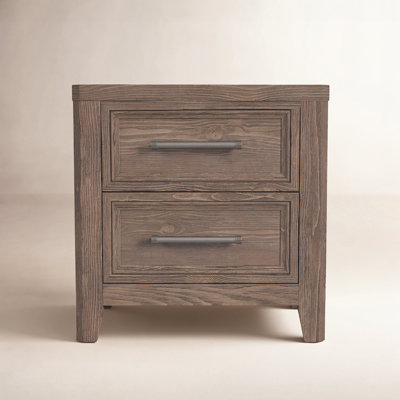 Herrington 2-Drawer Solid Wood Nightstand