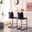 Ensemble de 2 chaises noires en polyuréthane