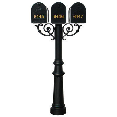 Hanford Aluminum Post Mounted Mailbox
