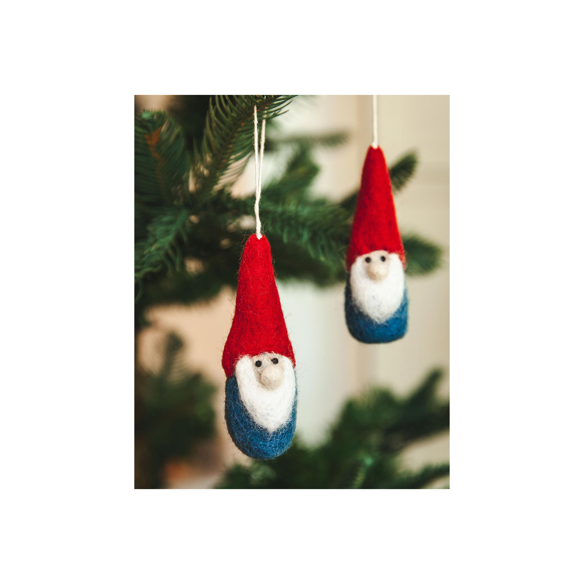 Felted Woodland Gnome Ornament