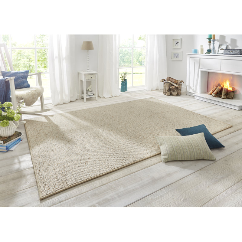 Wolly Tufted Cream Rug, Rectangular 100 x 140cm