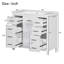 Armoire de salle de bain avec 5 tiroirs