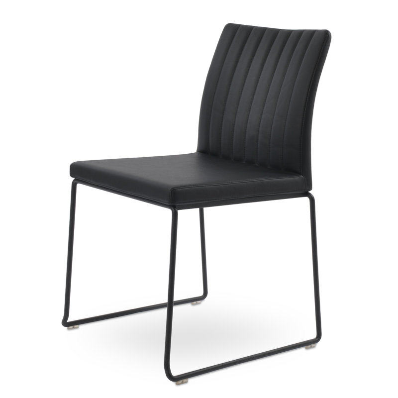 Chaise de salle à manger Zeyno, Noir, Noir