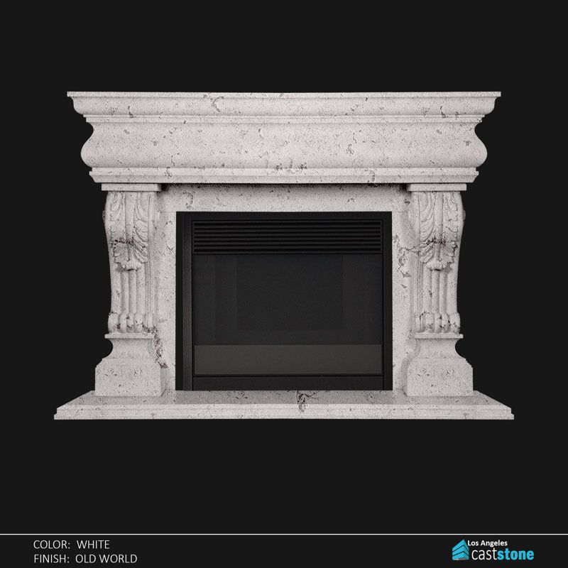 Narat Fireplace Surround, White Old World