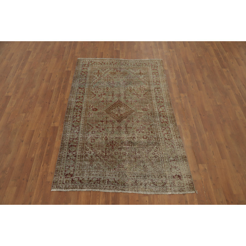 Tapis traditionnel antique géométrique 4 x 7