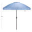 Parasol à manivelle 9 pi Panza-2134965042