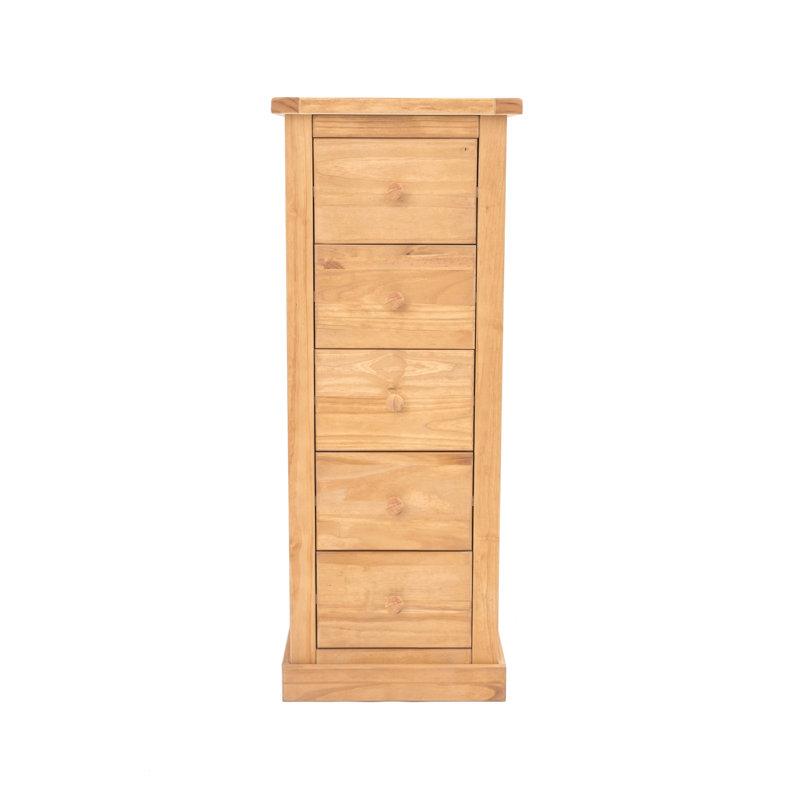 5 Drawer 45cm W Lingerie Chest, Waxed