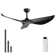 Kemp 52" 3 -ABS-Blade Propeller Modern Ceiling Fans no Light and with Remote Control