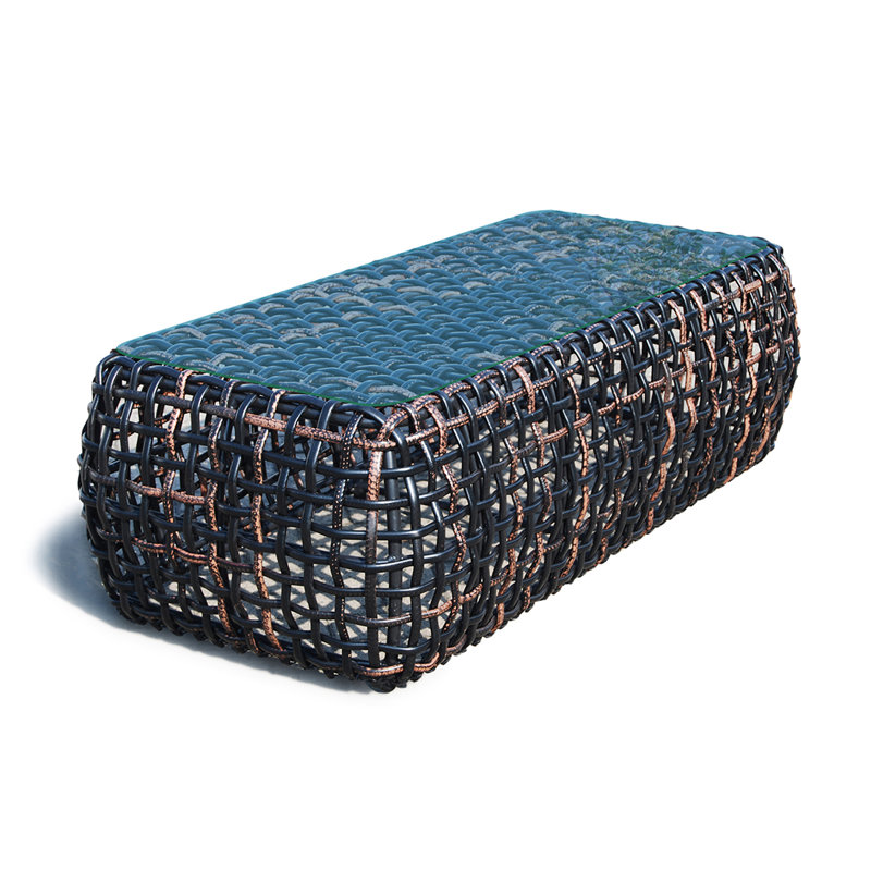 Dynasty Outdoor Coffee Table, Black Mushroom, Black