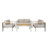 Bugarin Outdoor Aluminum Conversation Set