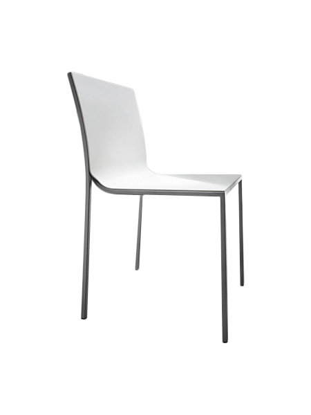 Nigel Armless Stacking Chair, Aluminium Stained