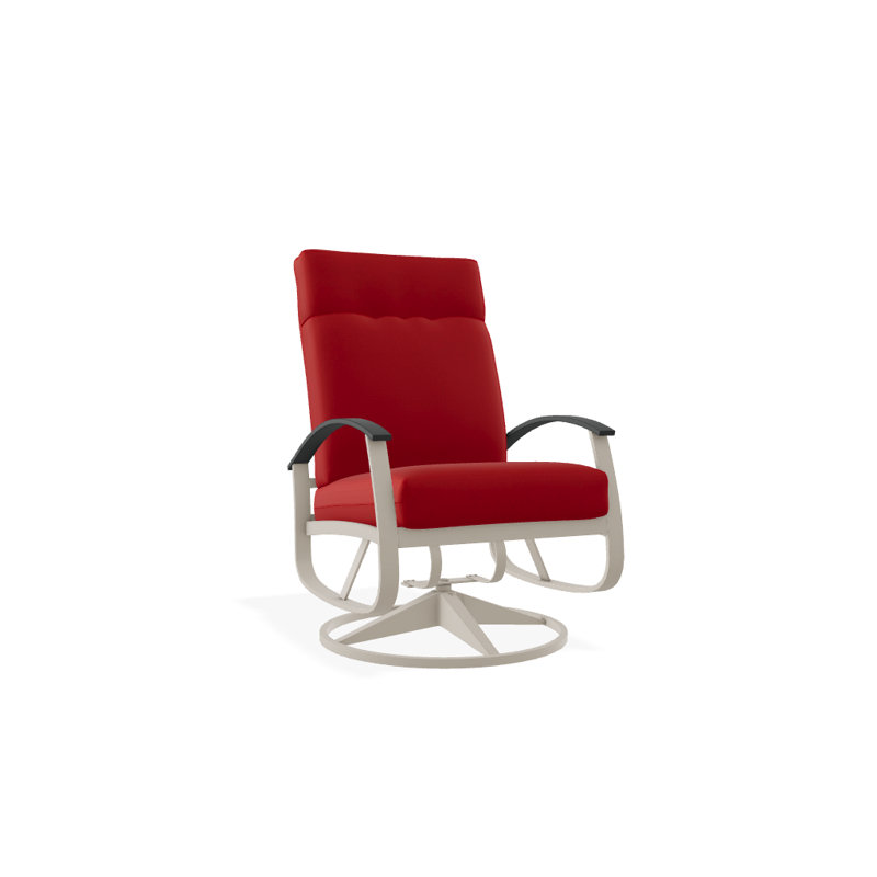 Belle Isle Outdoor Rocker Chair, Red 1A, Gloss White, Classic Graphite P30