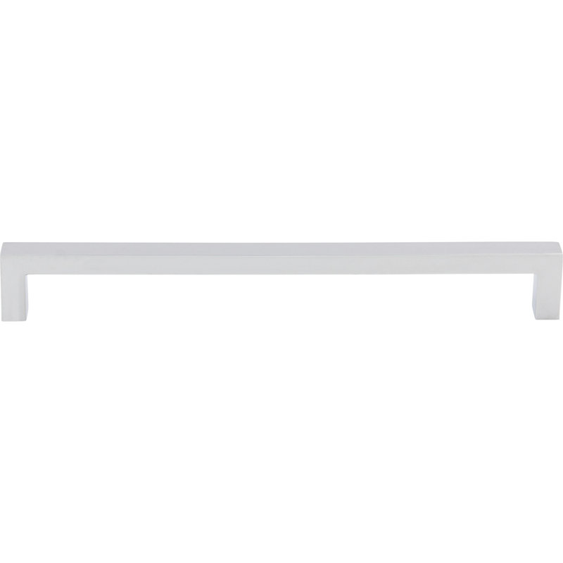 Polished Chrome Modern Square Bar Pull with Mounting Hardware