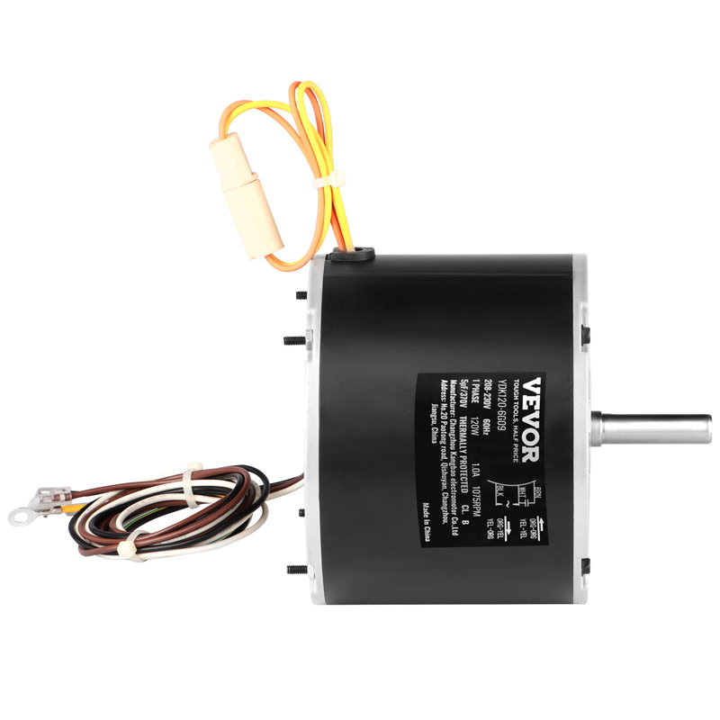 Moteur de ventilateur de condensateur 5KCP39GFS166S, 3S003, 1/5 HP 208-230V, 825tr / min, moteur de condenseur de remplacement standard réversible, rotatif, antidéflagrant CBB65 7,5Μf / 370V