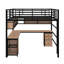 Lit mezzanine double en métal avec bibliothèque-937818684
