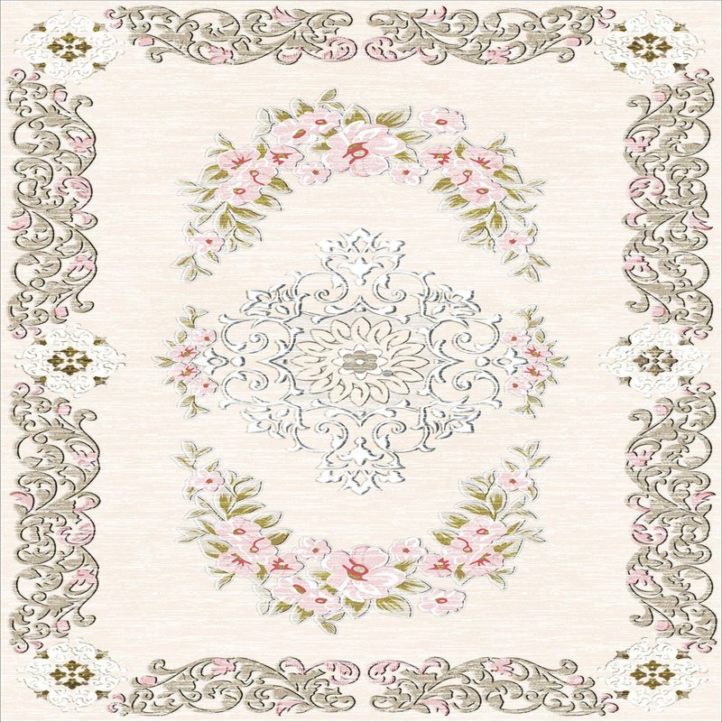 Stylish Hall Carpet (3.3 x 6.6 ft), 100% Polyester, 0.3 in Pile Height | Antibacterial, Non-Slip PVC Felt Dot Underside | Machine Washable, 3D Digital Print, Durable & Easy to Clean | Perfect for Entryway & Living Areas