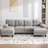 103.5"W 4-Piece Upholstered Sectional-165286404
