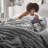 Avril Grey Ombre Fluffy Ribbed Plush 2-Piece Twin/Twin XL Comforter Set-103398311-101983312