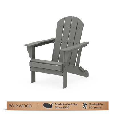 Chaise Adirondack pliante RONDED en gris