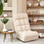 Lazy Chair For Reading,, Chambre à coucher, Dortoir, Ajustable, Fauteuil inclinable réglable blanc, Chaise de balcon de style japonais, 4-Seeds,