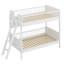 Lit superposé en bois avec tablettes de rangement-95818439